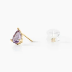 Histoire d'Or Boucles D'oreilles Puces Goutte Or Jaune Améthyste or jaune améthyste violet Best