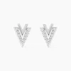 Histoire d'Or Boucles D'oreilles Puces Guenolee Argent Blanc Oxyde De Zirconium Hot
