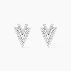 Histoire d'Or Boucles D'oreilles Puces Guenolee Argent Blanc Oxyde De Zirconium Hot