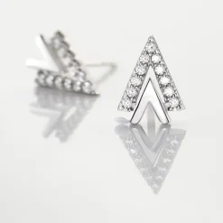 Histoire d'Or Boucles D'oreilles Puces Guenolee Argent Blanc Oxyde De Zirconium Hot