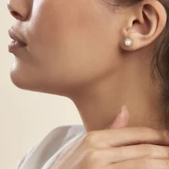 Histoire d'Or Boucles D'oreilles Puces Grizel Or Jaune Perle De Culture Et Oxyde Online