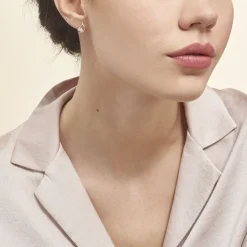 Histoire d'Or Boucles D'oreilles Puces Helie Goutte Or Jaune Oxyde De Zirconium Sale