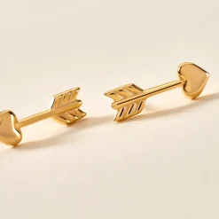 Histoire d'Or Boucles D'oreilles Puces Hannie Plaqué Or Jaune Online