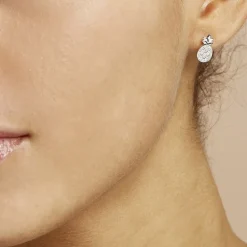 Histoire d'Or Boucles D'oreilles Puces Harold Argent Blanc Oxyde De Zirconium Hot