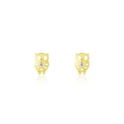Histoire d'Or Boucles D'oreilles Puces Helois Hibou Or Jaune Oxyde De Zirconium Hot