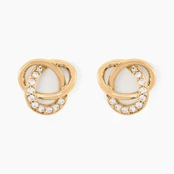 Histoire d'Or Boucles D'oreilles Puces Henia Plaqué Or Jaune Oxyde De Zirconium Outlet