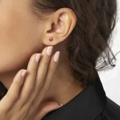 Histoire d'Or Boucles D'oreilles Puces Helidie Coccinelle Or Jaune or jaune smalto rouge Outlet