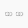 Histoire d'Or Boucles D'oreilles Puces Iwa Argent Blanc Oxyde De Zirconium Clearance