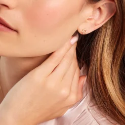 Histoire d'Or Boucles D'oreilles Puces Isak Or Jaune Diamant Discount