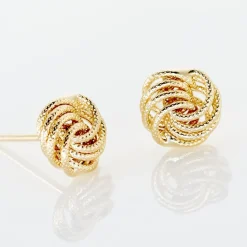 Histoire d'Or Boucles D'oreilles Puces Ilhame Nid Or Jaune Best