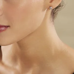 Histoire d'Or Boucles D'oreilles Puces Iloa Argent Blanc Sale