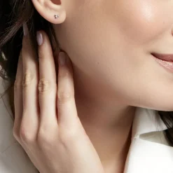 Histoire d'Or Boucles D'oreilles Puces Ina Argent Blanc Sale