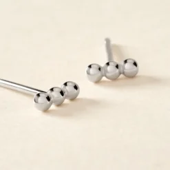 Histoire d'Or Boucles D'oreilles Puces Ina Argent Blanc Outlet