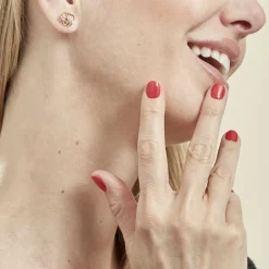 Histoire d'Or Boucles D'oreilles Puces Iwaki Plaqué Or Jaune Oxyde De Zirconium Hot