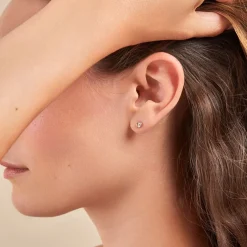 Histoire d'Or Boucles D'oreilles Puces Ismène Plaqué Or Doré Online