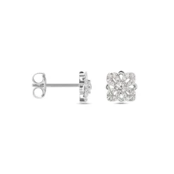 Histoire d'Or Boucles D'oreilles Puces Isia Argent Blanc Oxyde De Zirconium