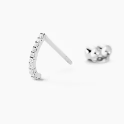 Histoire d'Or Boucles D'oreilles Puces Jayne Argent Blanc Oxyde De Zirconium Clearance