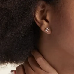 Histoire d'Or Boucles D'oreilles Puces Juliane or jaune diamant New