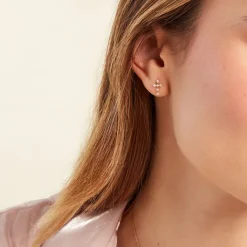 Histoire d'Or Boucles D'oreilles Puces Jesusa Or Jaune Oxyde De Zirconium Outlet