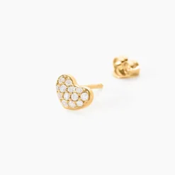 Histoire d'Or Boucles D'oreilles Puces Janice Plaqué Or Jaune Oxyde De Zirconium Best