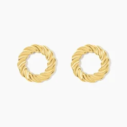 Histoire d'Or Boucles D'Oreilles Puces Josephe Acier Jaune Discount