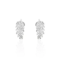 Histoire d'Or Boucles D'oreilles Puces Jade Argent Blanc Oxyde De Zirconium