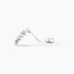 Histoire d'Or Boucles D'oreilles Puces Jade Argent Blanc Oxyde De Zirconium