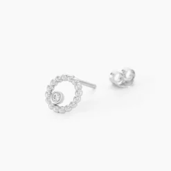 Histoire d'Or Boucles D'oreilles Puces Joeva Argent Blanc Oxyde De Zirconium Best