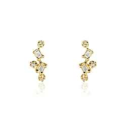 Histoire d'Or Boucles D'oreilles Puces Joy or jaune diamant Best