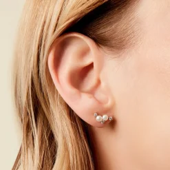 Histoire d'Or Boucles D'Oreilles Puces Katri Or Jaune Perle De Culture Oxyde De Zirconium Discount