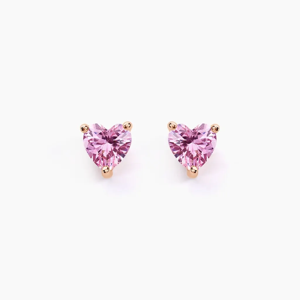 Histoire d'Or Boucles D'oreilles Puces Kelvyn Argent Rose Oxyde De Zirconium argent rose oxyde rose Outlet