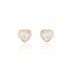 Histoire d'Or Boucles D'oreilles Puces Kadidjatou Or Rose Oxyde De Zirconium