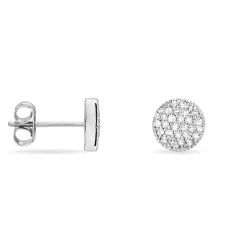 Histoire d'Or Boucles D'oreilles Puces Kristin Or Blanc Diamant Best