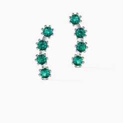 Histoire d'Or Boucles D'oreilles Puces Karrie Argent Blanc Oxyde De Zirconium argent blanc oxyde vert Best