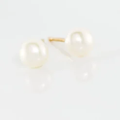 Histoire d'Or Boucles D'oreilles Puces Kesya Nacres Bouton Or Jaune Perle De Culture New