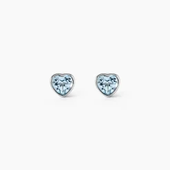 Histoire d'Or Boucles D'oreilles Puces Klodina Or Blanc Topaze Outlet