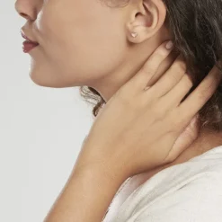 Histoire d'Or Boucles D'oreilles Puces Lison Or Rose Hot