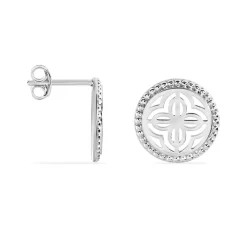 LAETIZIA Boucles D'oreilles Puces Celine Argent Blanc Outlet