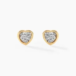 Histoire d'Or Boucles D'oreilles Puces Latanya Or Jaune Strass Hot