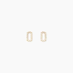 Histoire d'Or Boucles D'Oreilles Puces Lueur Plaqué Or Jaune Oxyde De Zirconium Discount