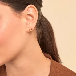 Histoire d'Or Boucles D'oreilles Puces Laela Plaqué Or Jaune Oxyde De Zirconium Clearance