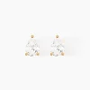 Histoire d'Or Boucles D'oreilles Puces Lyncia Plaqué Or Jaune Oxyde De Zirconium Outlet
