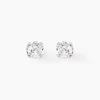Histoire d'Or Boucles D'oreilles Puces Laena Argent Blanc Oxyde De Zirconium
