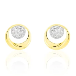 Histoire d'Or Boucles D'oreilles Puces Liana Or Jaune Diamant Discount