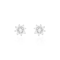 Histoire d'Or Boucles D'oreilles Puces Lorraine De Zirconium argent blanc oxyde Discount