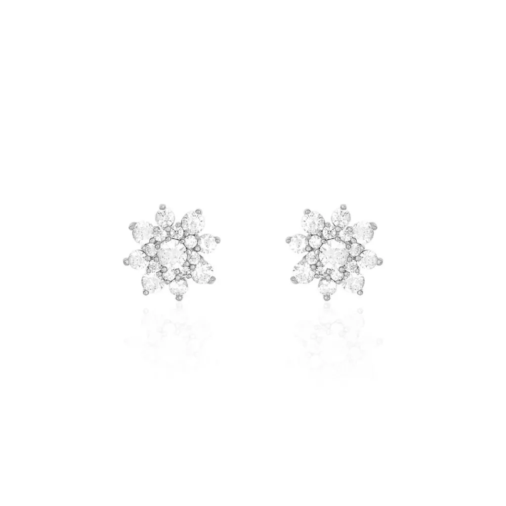 Histoire d'Or Boucles D'oreilles Puces Lorraine De Zirconium argent blanc oxyde Discount