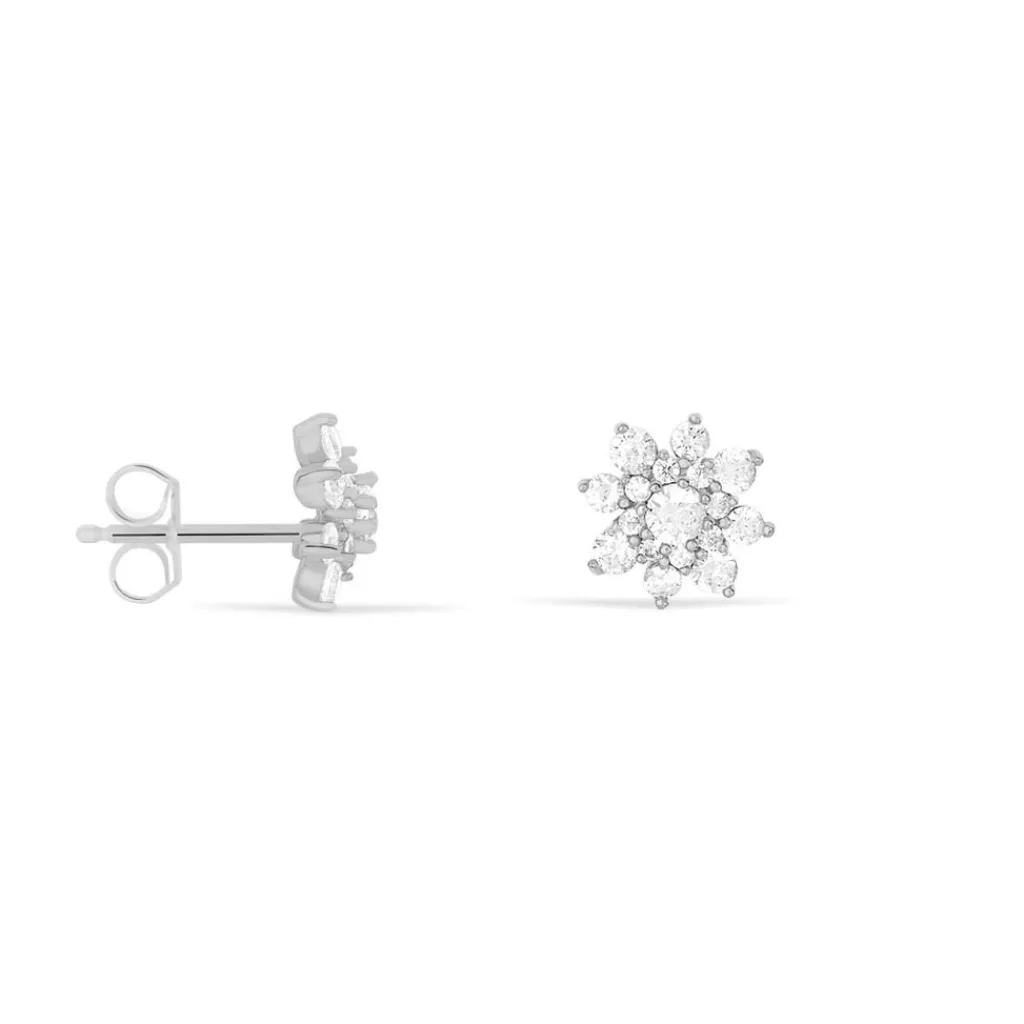 Histoire d'Or Boucles D'oreilles Puces Lorraine De Zirconium argent blanc oxyde Discount