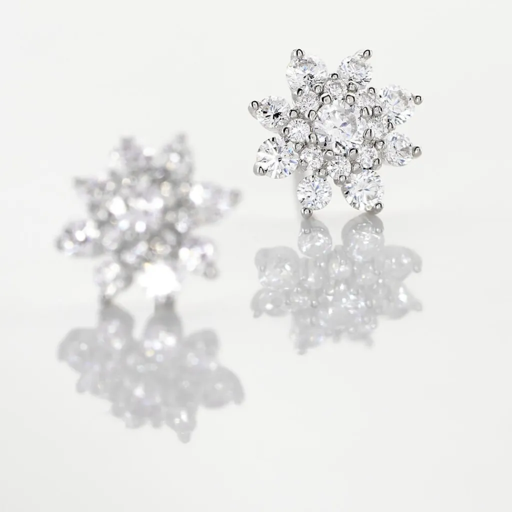 Histoire d'Or Boucles D'oreilles Puces Lorraine De Zirconium argent blanc oxyde Discount