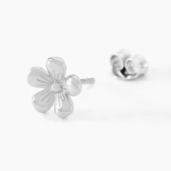 Histoire d'Or Boucles D'oreilles Puces Locmae Argent Blanc New