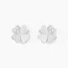 Histoire d'Or Boucles D'oreilles Puces Luce Argent Blanc Oxyde De Zirconium Sale